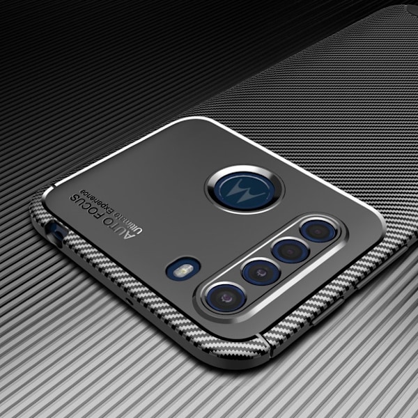 Carbon Shield Motorola One Fusion Etui - Sort Black