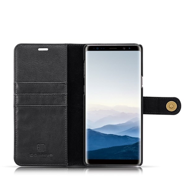 DG.MING Samsung Galaxy Note9 2-in-1 lompakkokotelo - Musta Black
