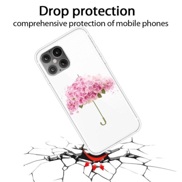 Deco iPhone 12 / 12 Pro case - Flower Umbrella Pink