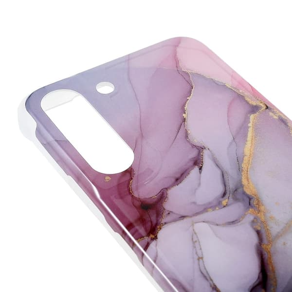 Marmormotiv Samsung Galaxy S22 Plus skal - Rosa/Blå Marmor multifärg