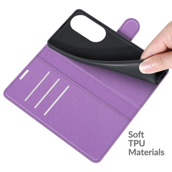 Klassisk Honor 50 flip etui - Lilla Purple