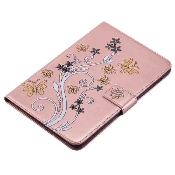 iPad Mini (2019) flower pattern leather case - Pink Pink