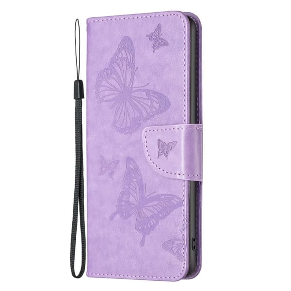 Butterfly iPhone 15 Pro Flippetui - Lilla Purple