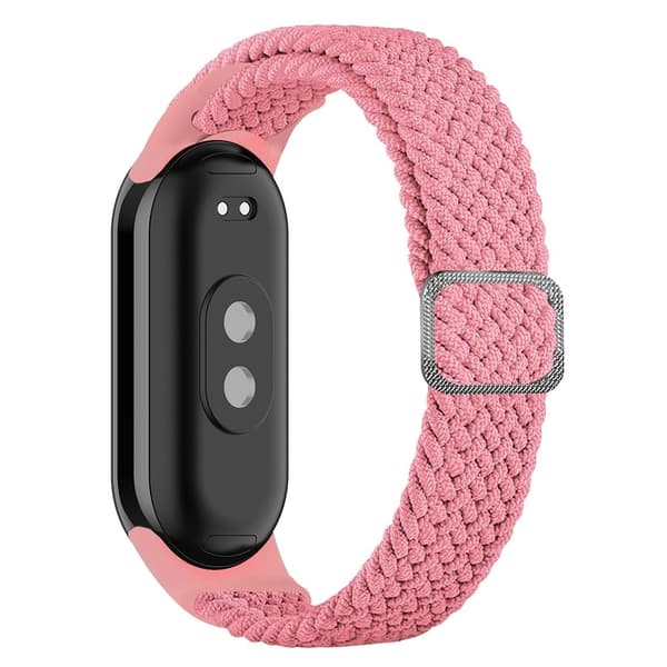 Xiaomi Smart Band 8 elastinen nailonpunos hihna - Pinkki Pink