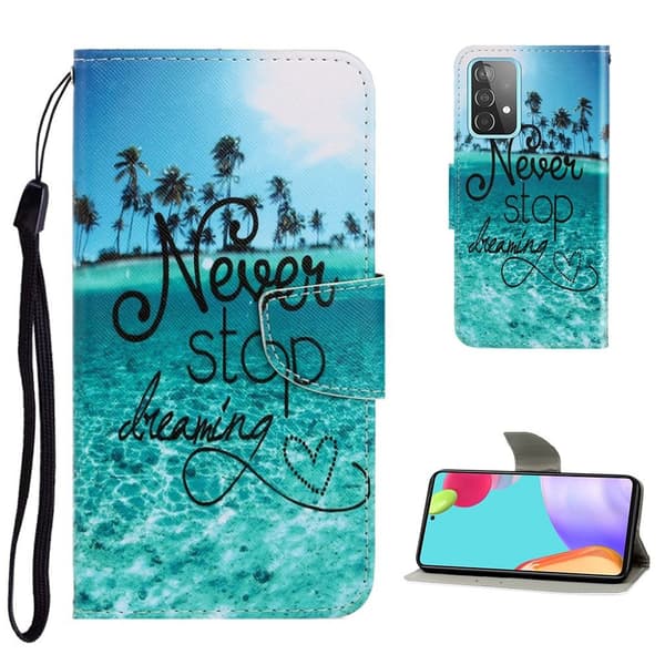 Wonderland Samsung Galaxy A52 5G Flip etui - Aldrig stop drømme Blue