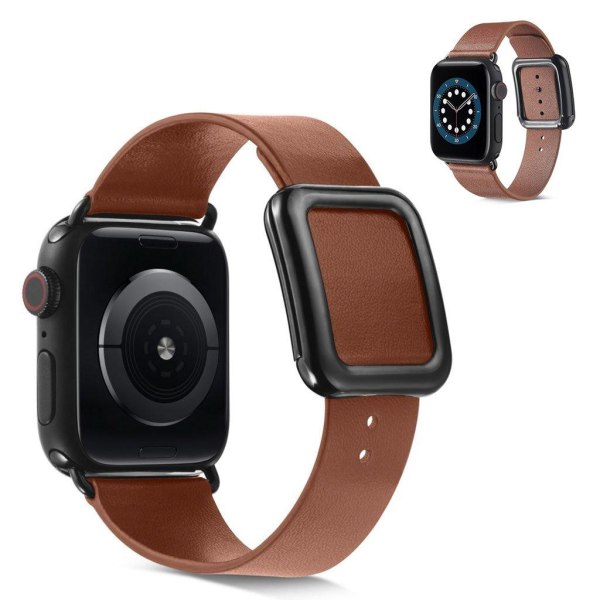Apple Watch 40mm microfiber leather watch strap + stainless stee Brown