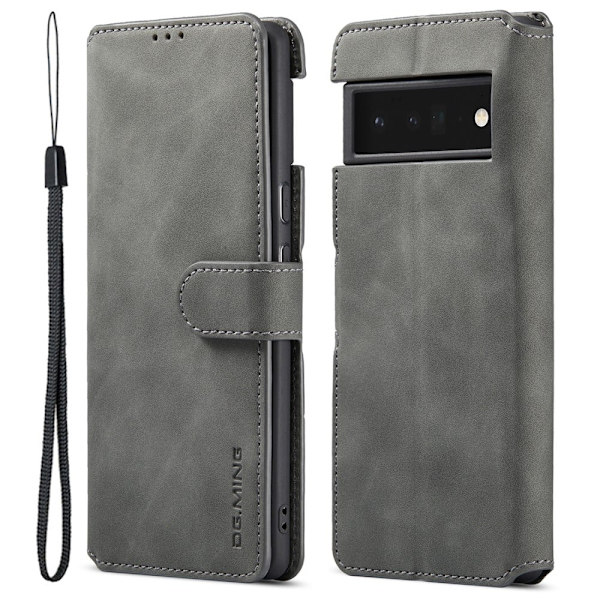 DG.Ming Google Pixel 6 Pro Retro Suojakotelo - Harmaa Silver grey