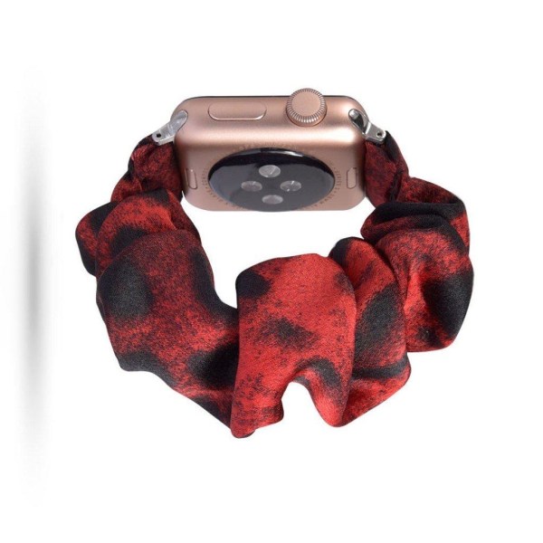 Apple Watch Series 5 44mm cool stof Mønster urrem - Rød Leopard Red