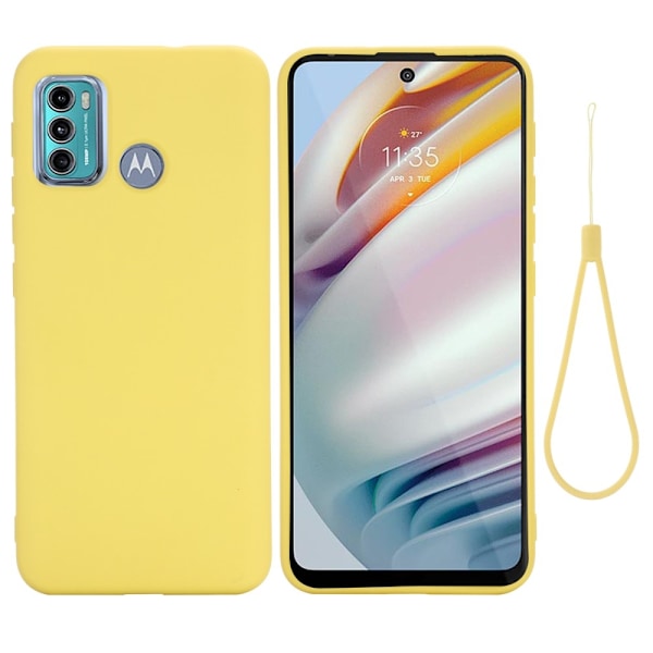 Matte Liquid Silikone Cover til Motorola Moto G60 - Gul Yellow