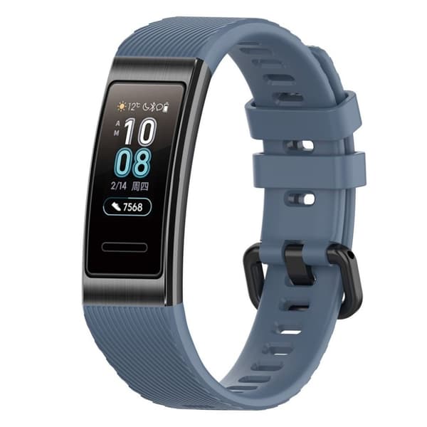 19mm Huawei Band 3 Pro kellonauha - Musta Sininen Blue
