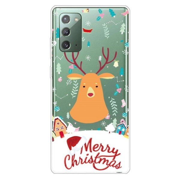 Juletaske til Samsung Galaxy Note 20 - Lysebrun Elg Brown