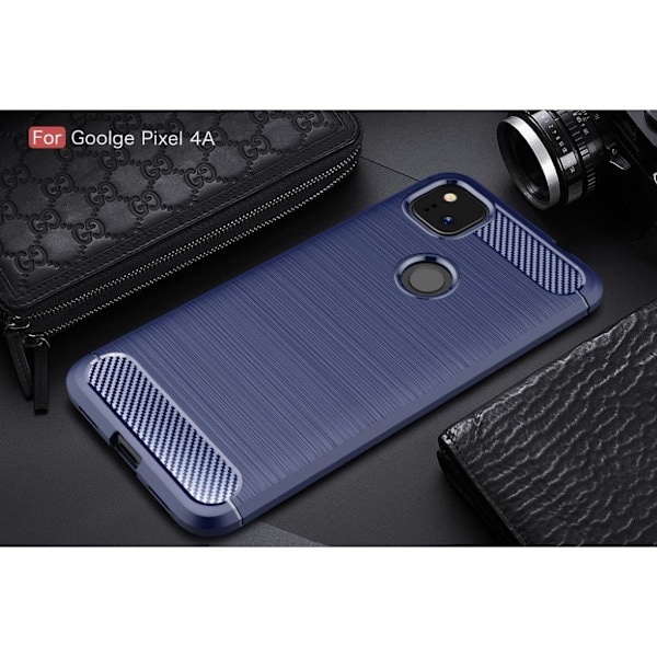 Carbon Flex cover - Google Pixel 4A - Mørkeblå Blue