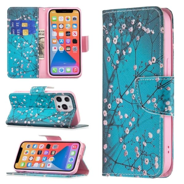 Wonderland iPhone 13 Pro flip-etui - Vintersøt Blue