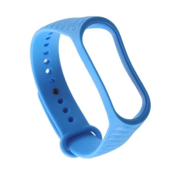 Xiaomi Mi Band 3 klockarmband romb textur sport silikon - Blå Blå