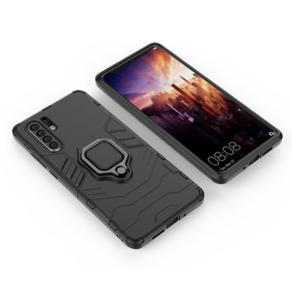 Huawei P30 Pro fodral med finger ring ställ - Svart Svart