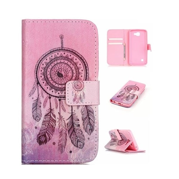 Moberg læder-etui til LG K4 - Drømmefanger Pink
