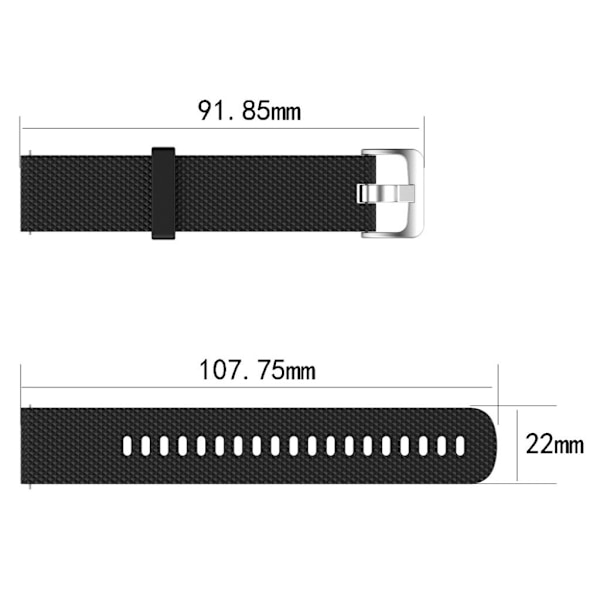 Garmin Vivoactive 4 texturerat klockarmband i silikon - Svart Svart