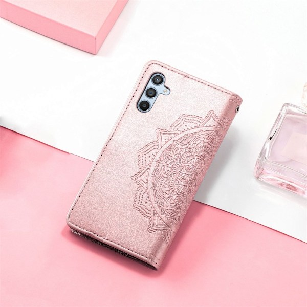 Mandala Samsung Galaxy A54 Flip Fodral - Roséguld Rosa