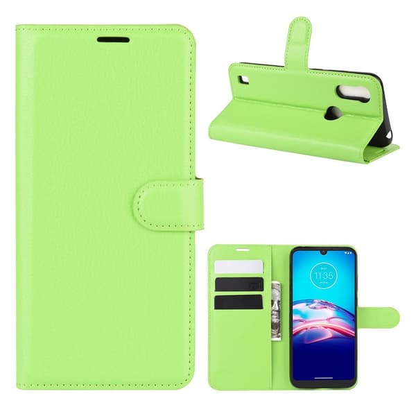 Classic Motorola Moto E6s (2020) flip etui - Grønn Black