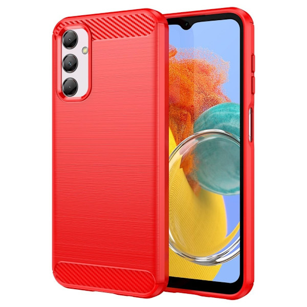 Carbon Flex Suojakotelo Samsung Galaxy M14 - Punainen Red