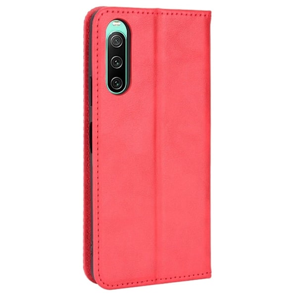Bofink Vintage läder Sony Xperia 10 IV fodral - Röd Röd
