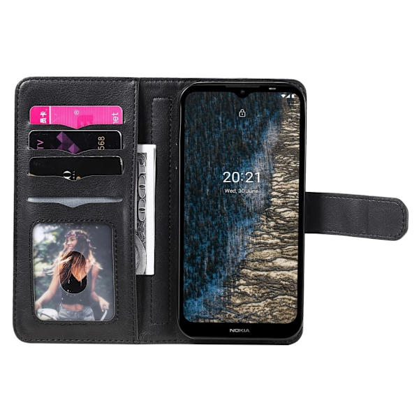 10-slot Pung Etui til Nokia C10 / C20 - Sort Black