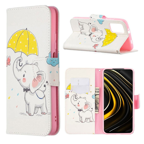 Wonderland Xiaomi Poco M3 Flippetui - Elefant Multicolor