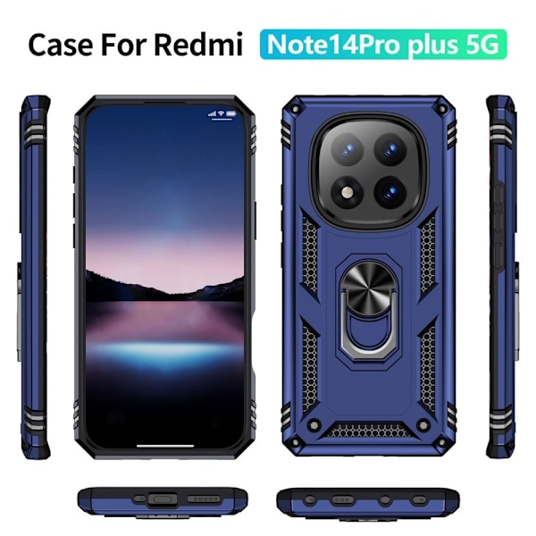 Bofink Combat Xiaomi Redmi Note 14 Pro Plus 5G cover - Blå Blue