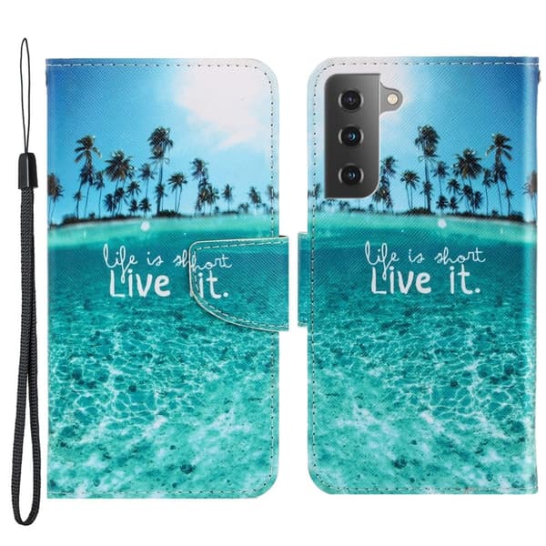 Wonderland Samsung Galaxy S22 Plus Flippetui - Coconut Palm Green
