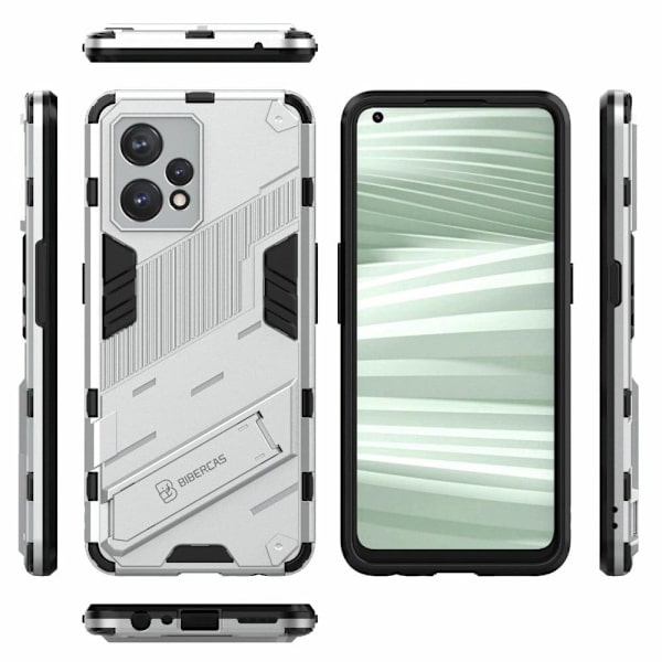 Stöttåligt Realme 9 Pro Plus hybridskal - Silver/Grå Silvergrå