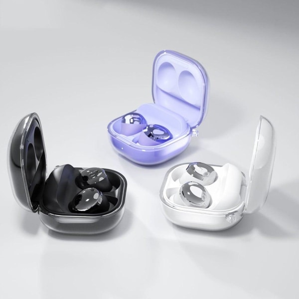 Samsung Galaxy Buds2 Pro / Buds2 / Pro-skydd med spänne - Genomskinlig Svart Svart