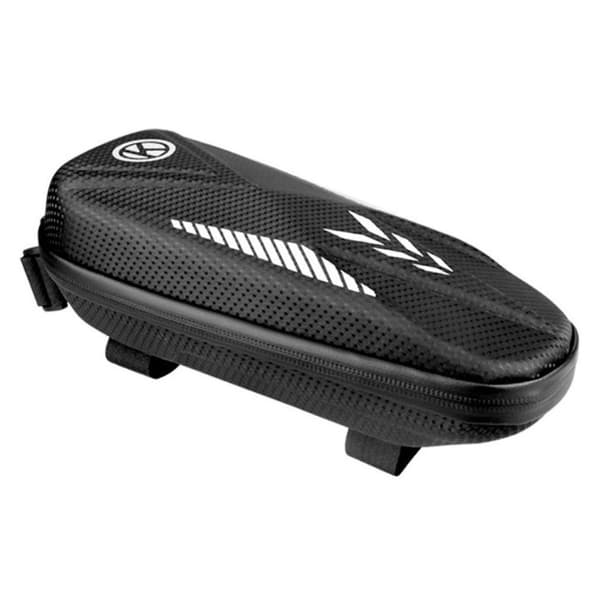 Universal vandtæt cykeltaske med refleksstribe - Sort Black