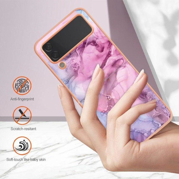 Marmormotiv Samsung Galaxy Z Flip3 5G skal - Ros Rosa