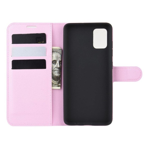 Classic Samsung Galaxy A71 flip kuoret - Pinkki Pink