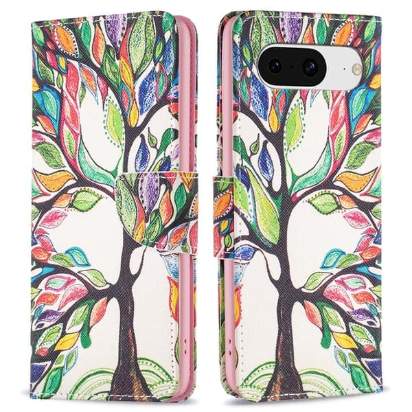 Wonderland Google Pixel 8 Flip Etui - Life Træ Pink