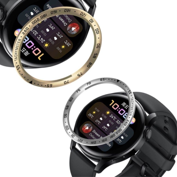 Huawei Watch 3 takymetrin tyyliin ruostumattomasta teräksestä valmistettu kehysrengas - Viininpunainen / Musta Red