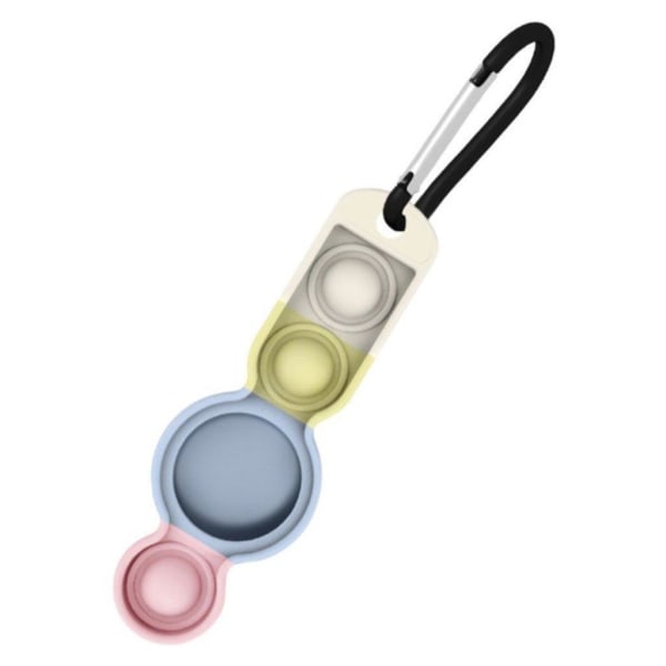 AirTags push fidget bubbel leksak design silikonfodral - Rosa / multifärg