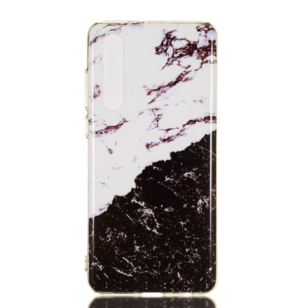 Huawei P30 marmori kuosinen suojakotelo - Malli C Black