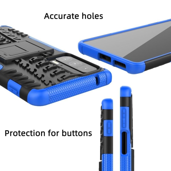 Offroad Suojakotelo Motorola Edge 20 Pro - Sininen Blue