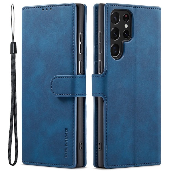 DG.Ming Samsung Galaxy S22 Ultra Retro Suojakotelo - Sininen Blue