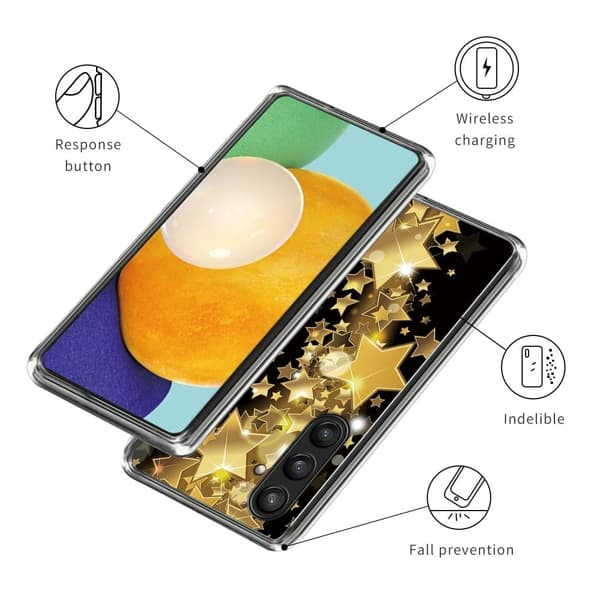 Deco Samsung Galaxy S24 skal - Gyllene Stjärnor Guld