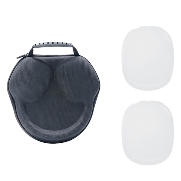 Airpods Max silikonskydd + hylsa - Vit Vit