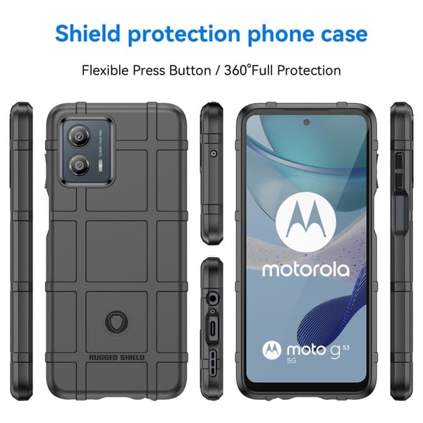 Rugged Shield Etui Motorola Moto G53 - Sort Black