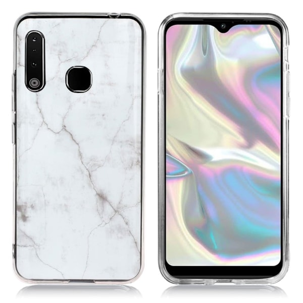 Marmormotiv Samsung Galaxy A70e skal - Vit Marmor Vit