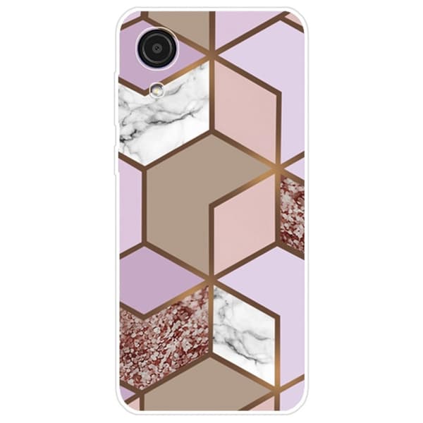 Marble Samsung Galaxy A03 Core Etui - Golden Lush Tile Multicolor