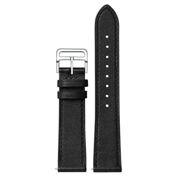 20mm Universal aitoa nahkaa kellon hihna - Musta Black