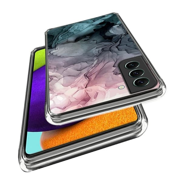 Marmordesign Samsung Galaxy S24 Plus deksel - Style H Blue