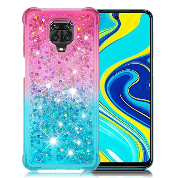 Princess Xiaomi Redmi Note 9S / Xiaomi Redmi Note 9 Pro kotelot - Ruusu / Syaani Green