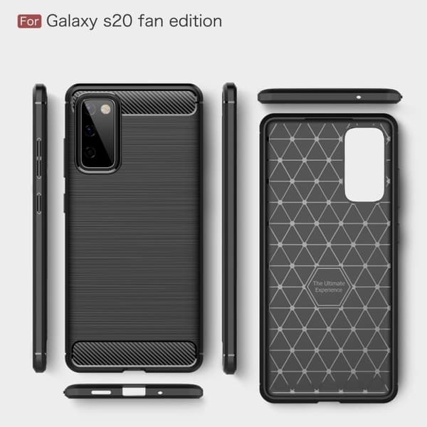 Carbon Flex Samsung Galaxy S20 FE kotelot - Musta Black