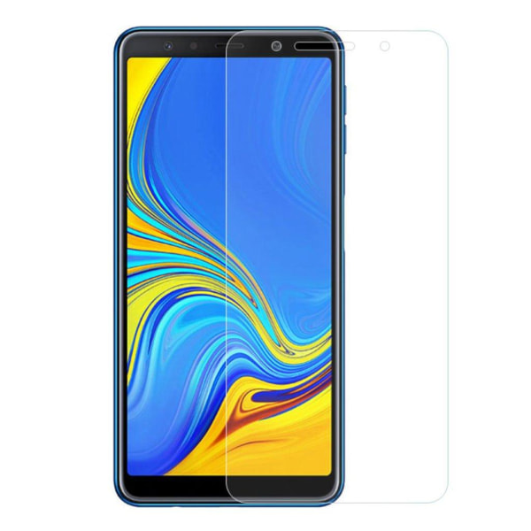 Samsung Galaxy A7 (2018) arc edge tempered glass screen protector Transparent